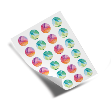 Stickervellen met ronde stickers ( Slit )